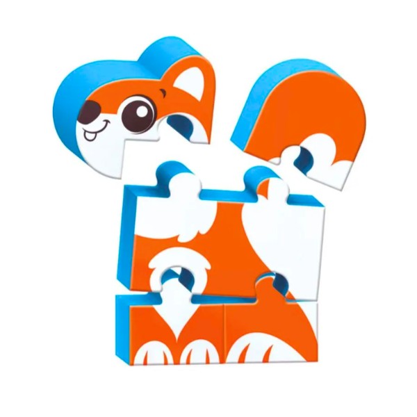 Rompecabezas Infantil De Goma Eva Animales Didáctico 3d