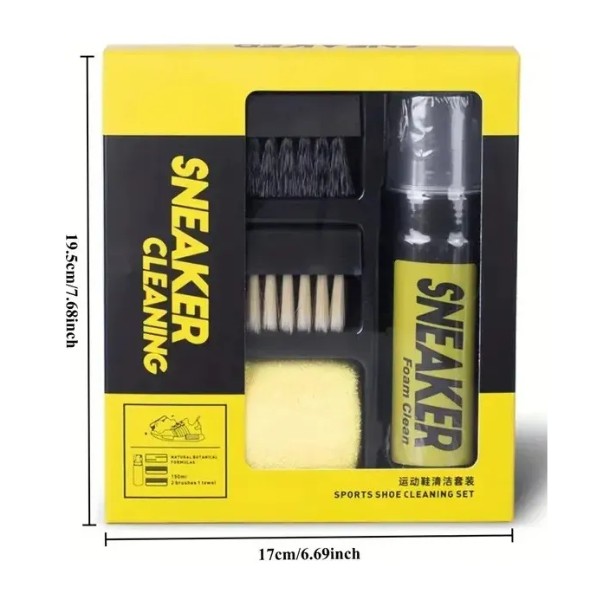 Kit Limpieza Zapatillas Calzado Espuma Limpiadora Blanqueado