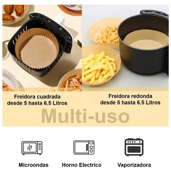 Forros Desechables Molde Papel Antiadherente Freidora Aire
