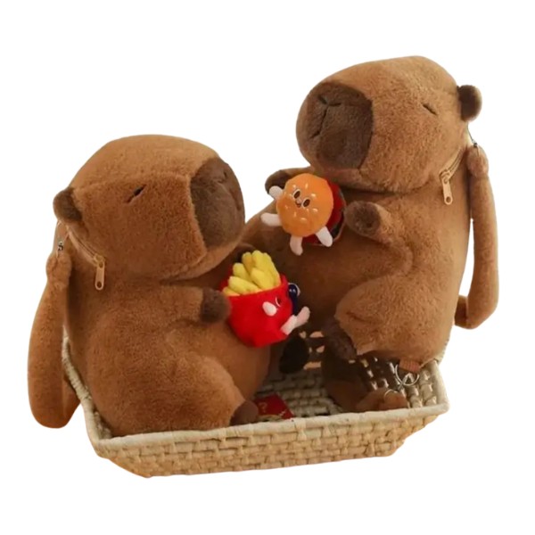 Mochila De Felpa Capibara Hamburguesa