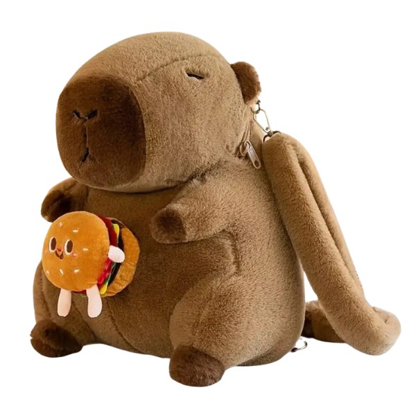 Mochila De Felpa Capibara Hamburguesa