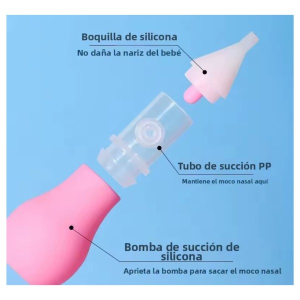 Aspirador Nasal Para Bebe Con Pinza Sacamoco