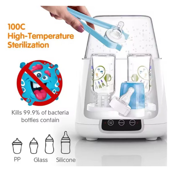 Calentador Esterilizador 4 Mamaderas 6 En 1 Control Remoto