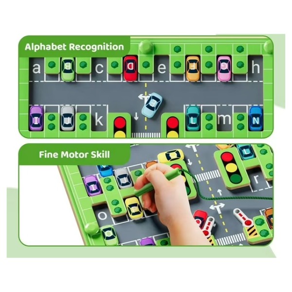 Tablero Magnético Laberinto Autos Juguete Didáctico