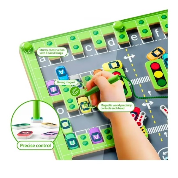 Tablero Magnético Laberinto Autos Juguete Didáctico