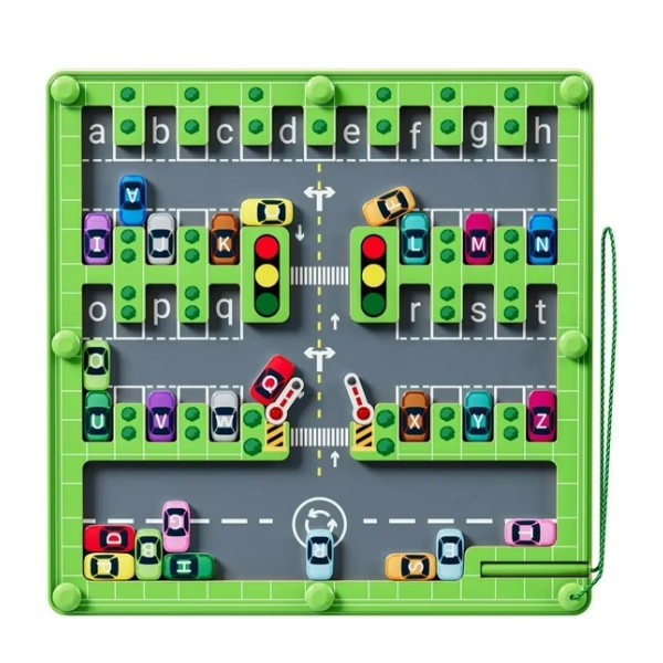 Tablero Magnético Laberinto Autos Juguete Didáctico