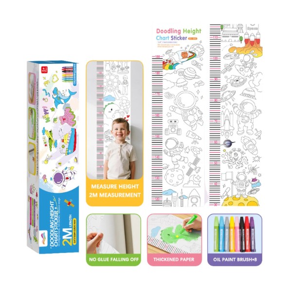 Rollo de Papel Adhesivo para Colorear con Crayones 2mts