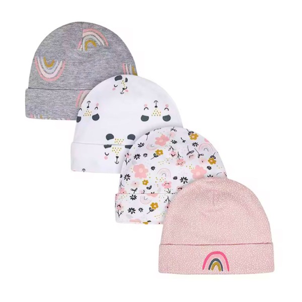Pack 5 gorros de algodón para bebés