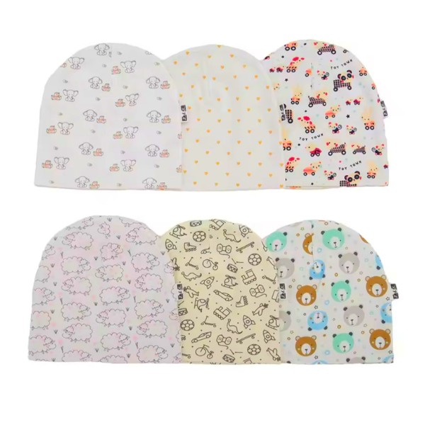 Pack 5 gorros de algodón para bebés