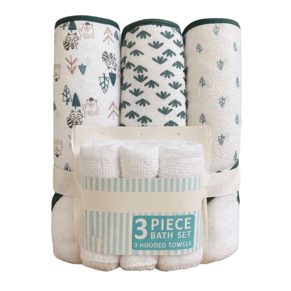 Toallas Baño Bebé 0-24 Meses Con Capucha Pack Microfibra Algodón