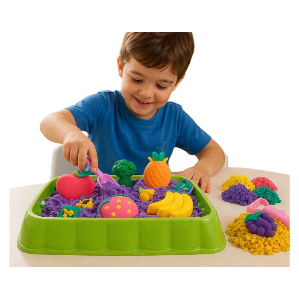 Set Arena Kinésica con Moldes Frutas y Verduras