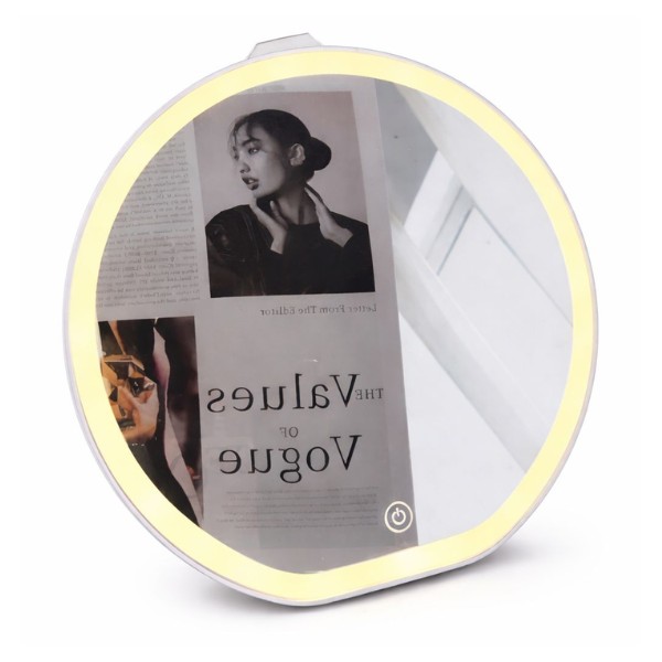 Espejo Maquillaje Led Regulable Táctil Portátil Recargable