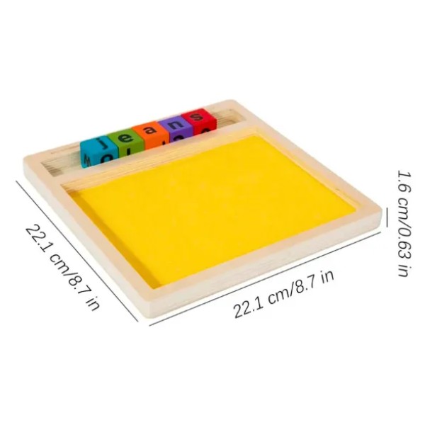 Caja Sensorial Arena Tarjetas Educativas Letras Y Números