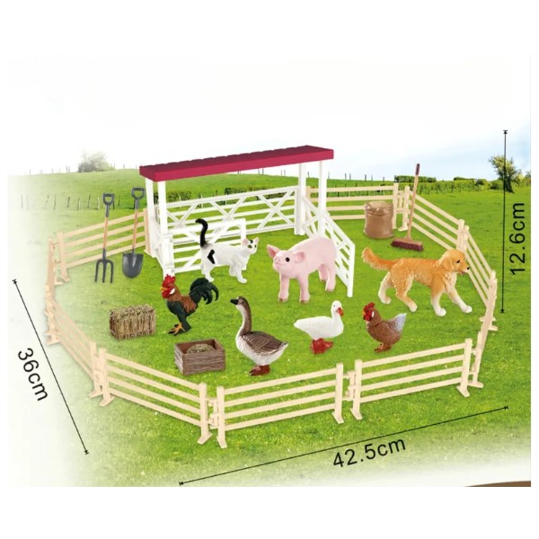 Set De Animales De Granja De Juguete