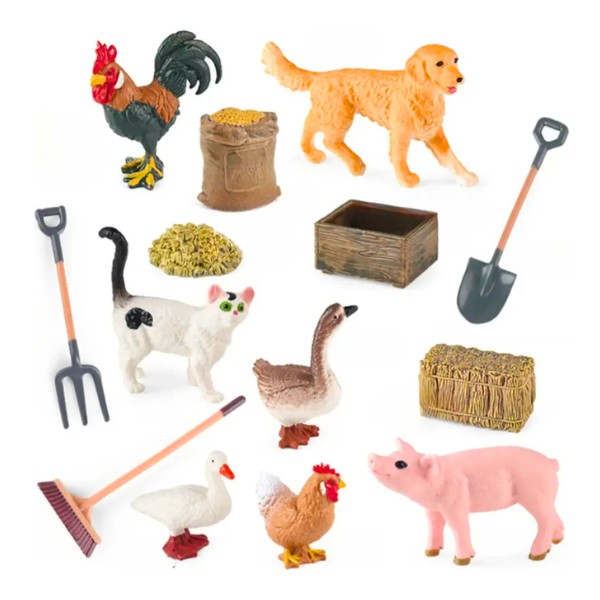 Set De Animales De Granja De Juguete