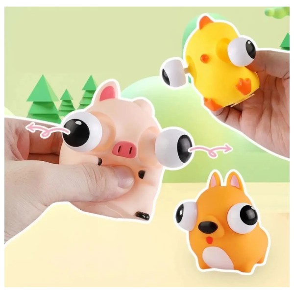 Juguete Sensorial Antiestrés Animales Ojos Saltones