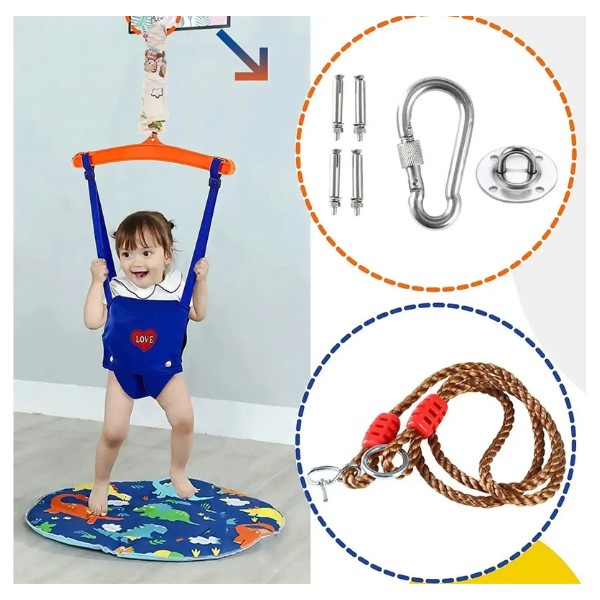 Saltador Para Bebé,con Gancho P/techo,bebé Silla De Rebote