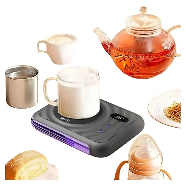 Calefactor De Mesa Electrico Y Calentador De Taza 2 En 1