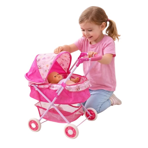 Coche Moises Juguete Para Muñecas Grande Para Bebé