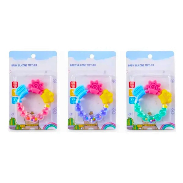 Mordedores De Silicona Con Sonajero Para Bebé