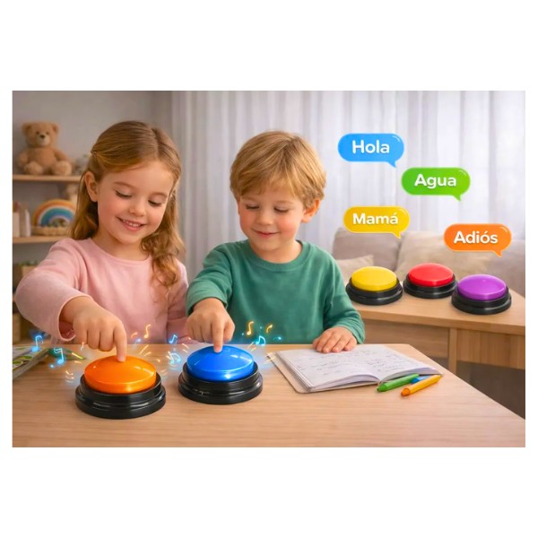 Botón Grabador De Voz Niños Desarrollo Lenguaje