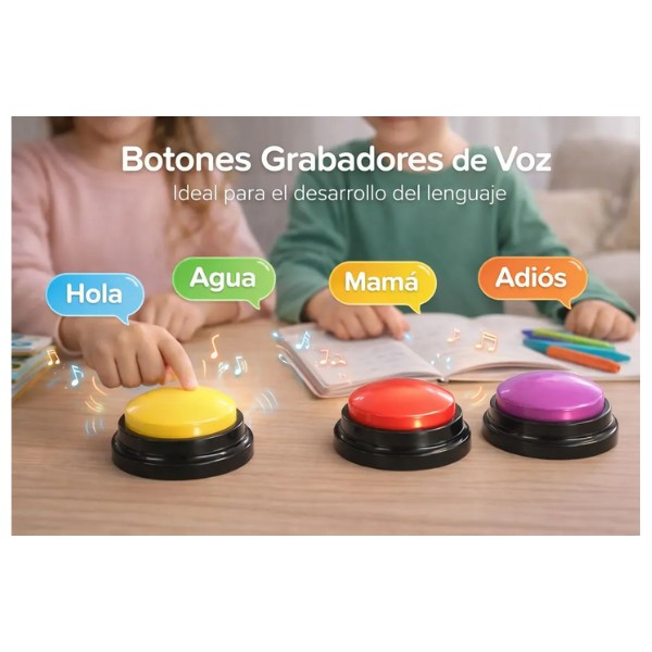 Botón Grabador De Voz Niños Desarrollo Lenguaje