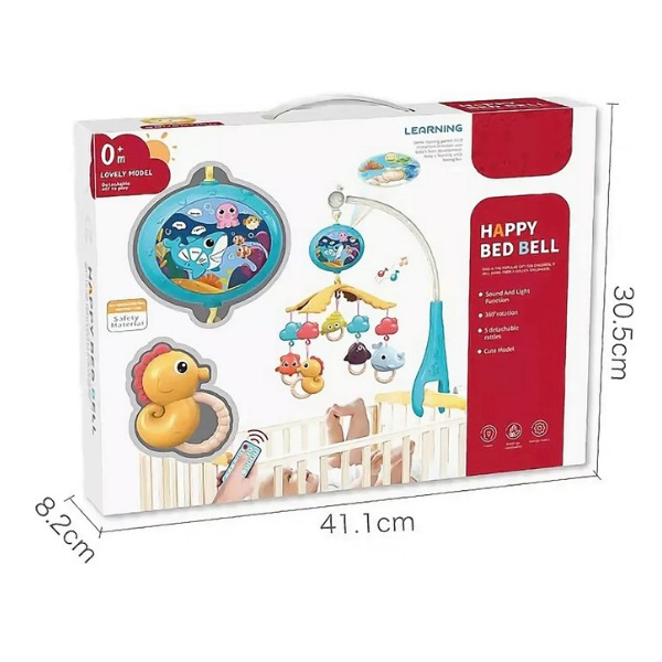 Móvil Musical Sonoro Bebé Proyector Iluminación + Control