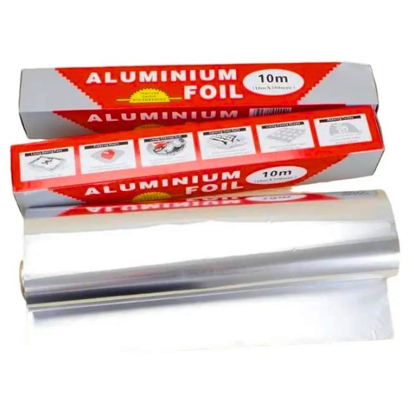 Papel Aluminio Foil Para Cocina Horno Caja Rollo De 10 Mts
