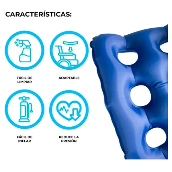 Cojín Asiento Antiescaras Ortopedico Inflable Silla