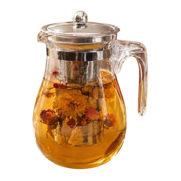 Tetera De Vidrio Con Infusor Para Té Hierbas Infusiones
