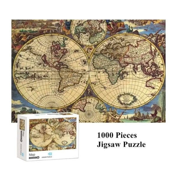 Rompecabezas De 1000 Piezas Mapa Del Mundo Antiguo