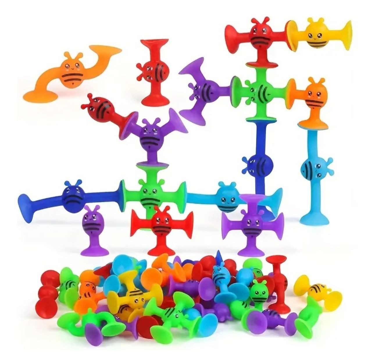 Juego de chupones bloques de construcción de  silicona  fun  suction