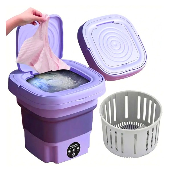 Mini Lavadora Portatil Ropa Centrifugado Plegable Ropa 11lt