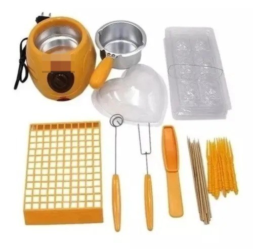 Fondue de Chocolate Eléctrica Amarilla con Olla de Aluminio