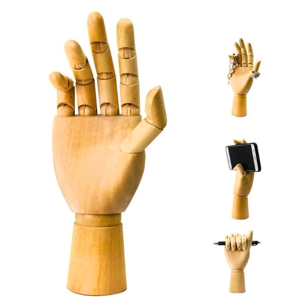 Maniquí Mano De Madera Articulada Dibujo