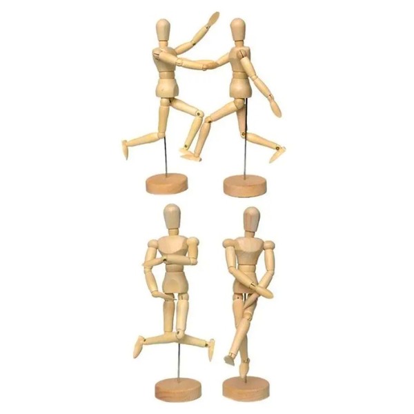 Maniquí Articulado De Madera (figura Humana 30 Cm -unisex)
