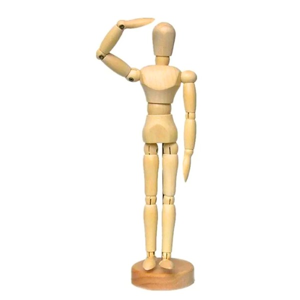 Maniquí Articulado De Madera (figura Humana 30 Cm -unisex)