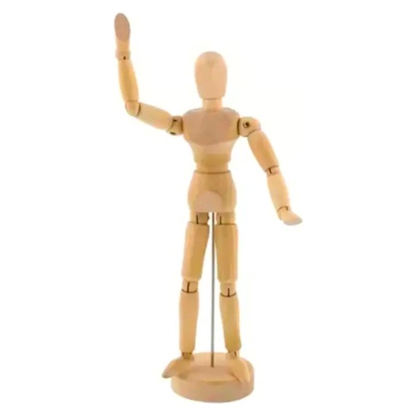 Figura Humana 40 Cm Madera Maniquí Muñeco Para Arte Dibujo
