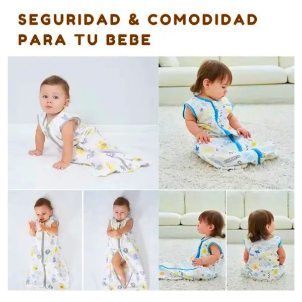 Saco De Dormir Para Bebés, De Algodón Sin Mangas, De 0 A 18