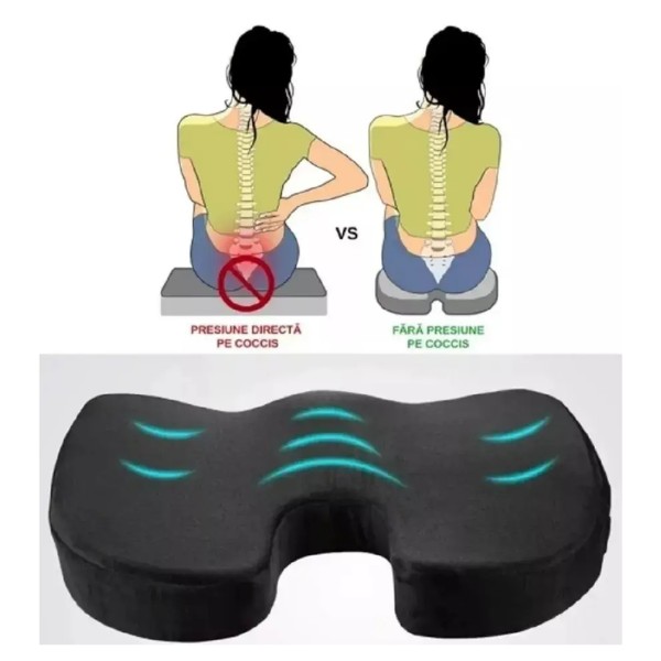 Cojín Asiento De Coche Oficina Ergonómico Coxis Ortopédico