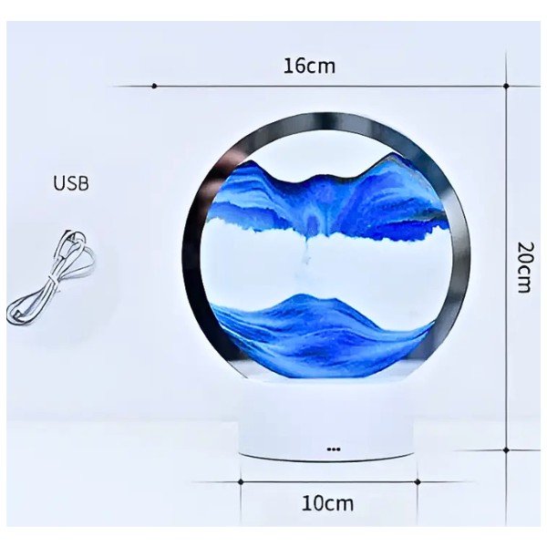Lampara Led De Arena Escritorio Decorativa 3D
