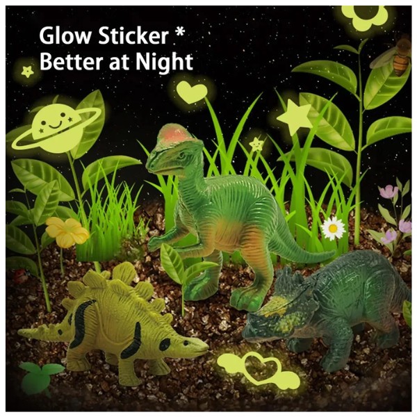 Kit Jardin Dinosaurio Con Led Y Plantas Para Niños Educativo
