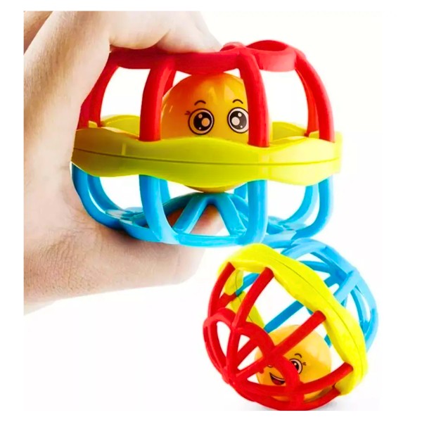 Pelota Sonajero Flexible Estimulación Sensorial Del Bebé