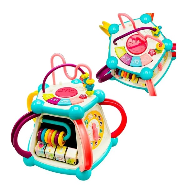 Juguete Sensorial Educativo 7 En 1 Cubo Didáctico Para Bebé