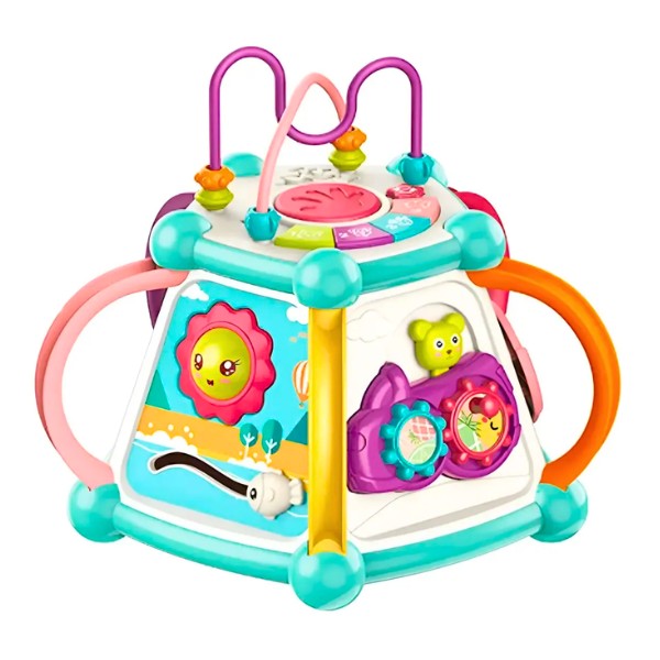 Juguete Sensorial Educativo 7 En 1 Cubo Didáctico Para Bebé