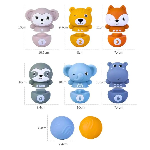 Juego De Bolos Sensorial Apilable Para Niños Bowling