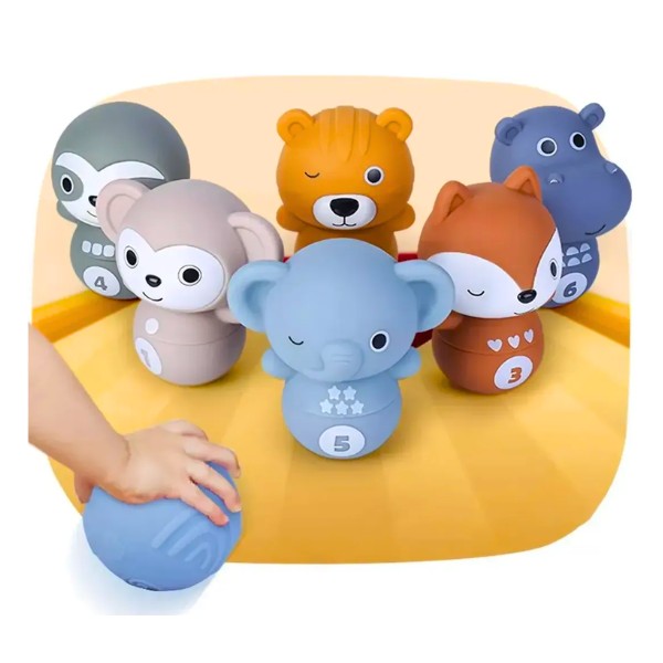 Juego De Bolos Sensorial Apilable Para Niños Bowling