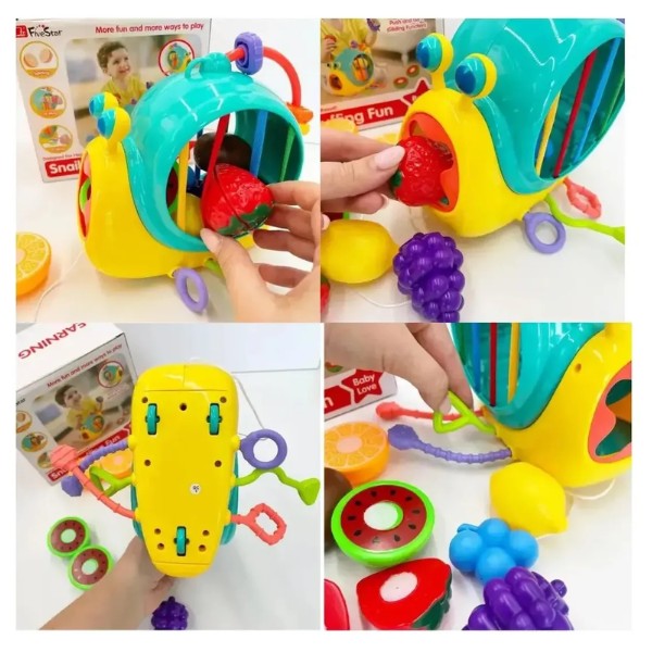 Juguete De Caracol Y Frutas De Encaje Didactico Para Bebes