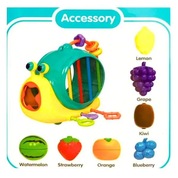 Juguete De Caracol Y Frutas De Encaje Didactico Para Bebes