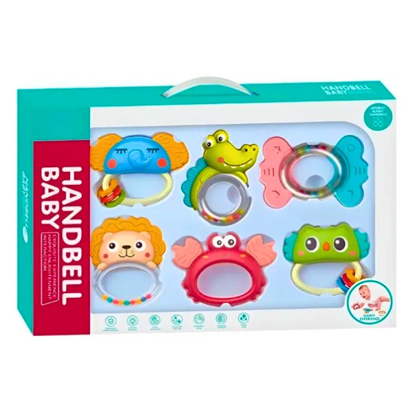 Set De Cascabeles Con Mordedor Juguetes Sensoriales